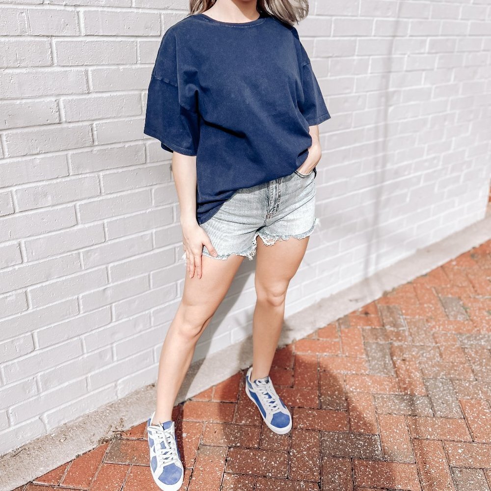 Navy Cool & Chill Oversized Tee